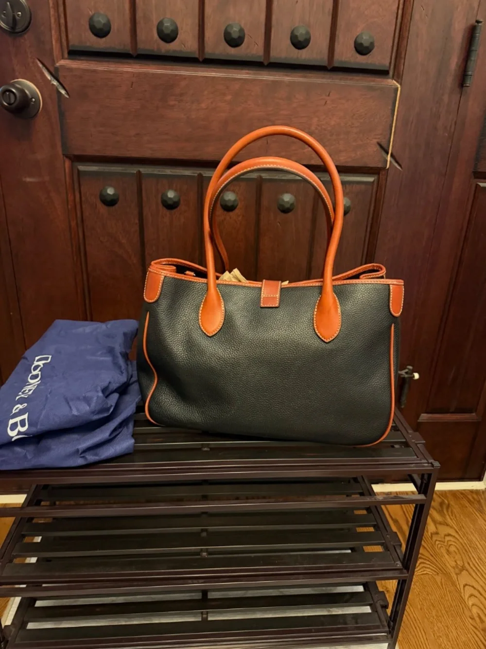 Dooney & Bourke Tucklock Tote Black Pebble Leather